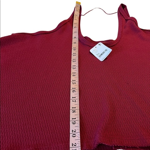 NEW Free People Poncho Tank Sing La La Burgundy OB1332864 - Picture 8 of 11